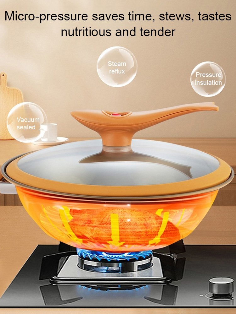 Titanium micro-pressure clay non-stick health cooker