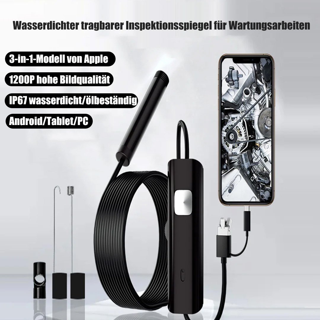 Wasserdichter tragbarer Inspektionsspiegel für Wartungsarbeiten