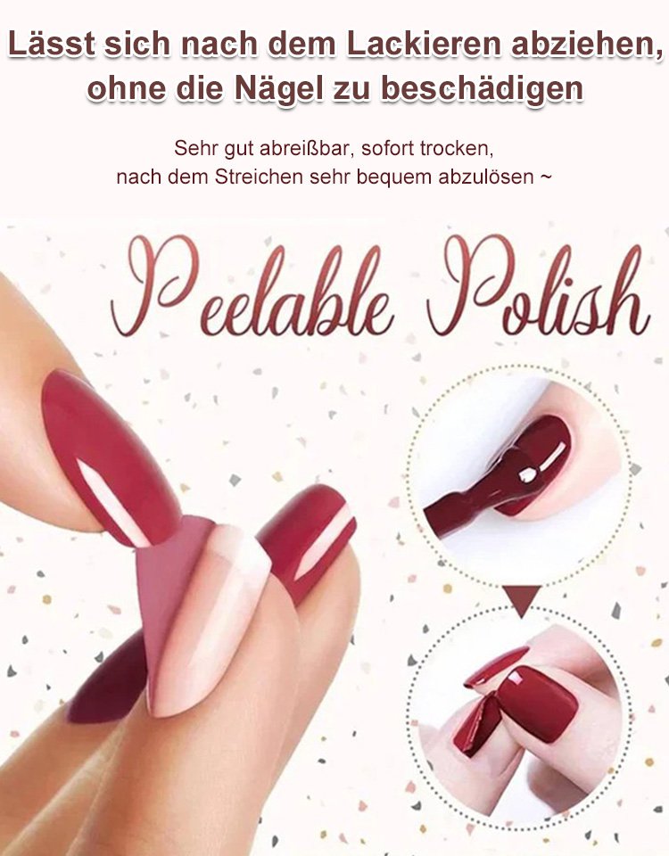 Nicht brennbarer, reißfester Nagellack auf Wasserbasis, gesunde und natürliche Farbe