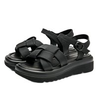 軟皮編織羅馬涼鞋