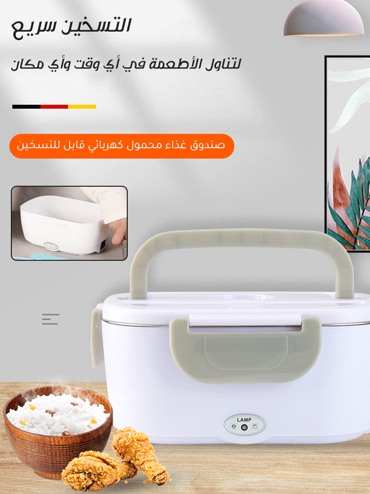 صندوق غذاء  ألماني كهربائي محمول مزدوج الاستخدام