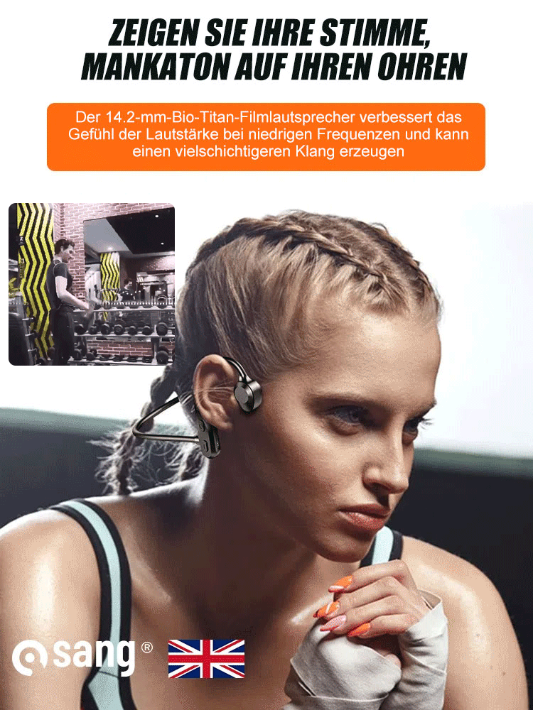 Drahtloses Bluetooth-Headset mit Knochenleitung