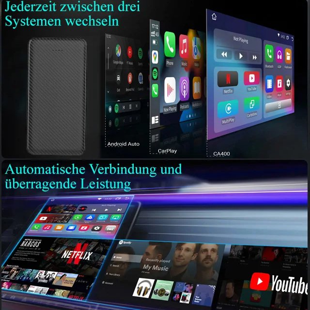 Drahtlose CarPlay-Auto-Box mit intelligenter Navigation