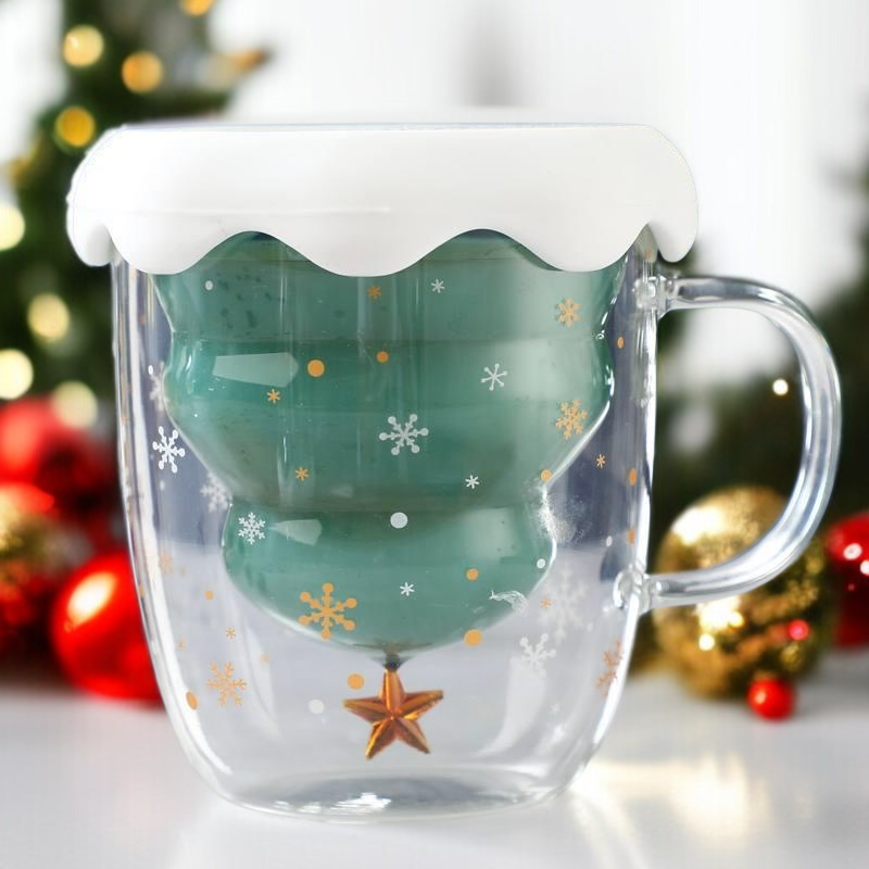 Weihnachtsgeschenkidee: elegante doppelwandige Glastasse