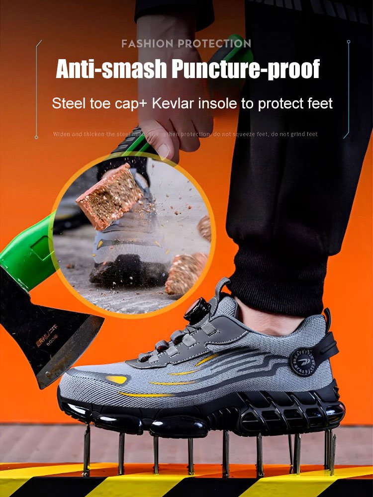 Knob anti-smash puncture-proof safety shoes