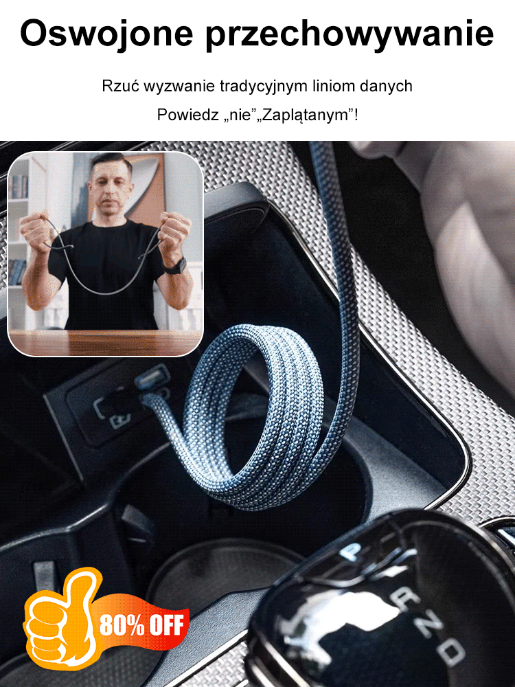 Technologia czarna] Kabel do szybkiego ładowania danych z absorberem magnetycznym