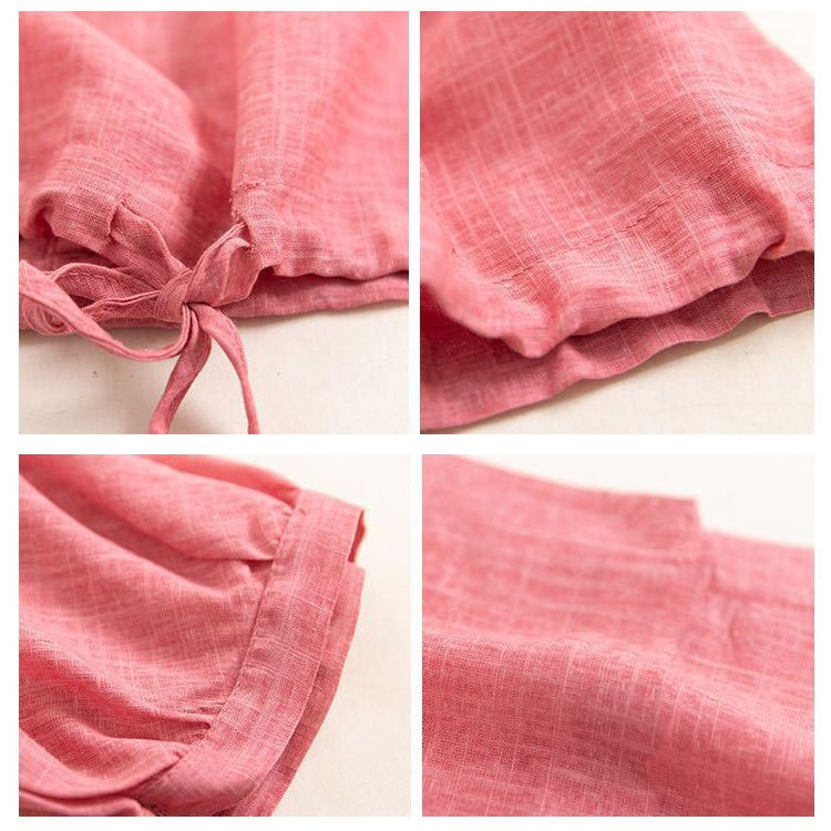 여성 미니멀 루즈핏 면마 티셔츠