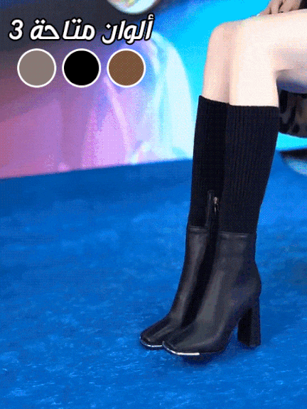 بوت نسائي مرن بستايل بريطاني مع طريقتين للارتداء