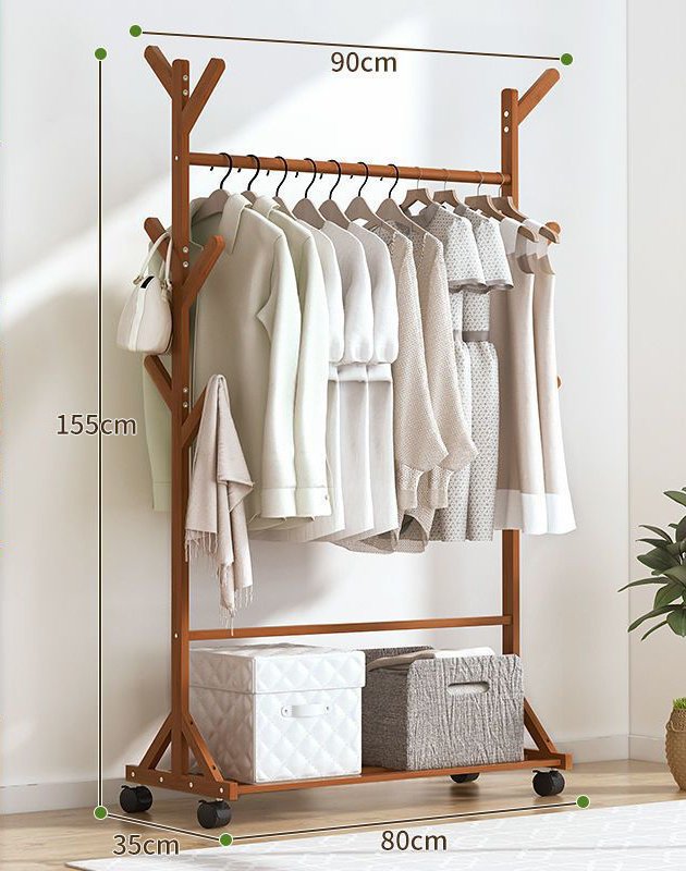 ブラウン・9本フック/幅80cm