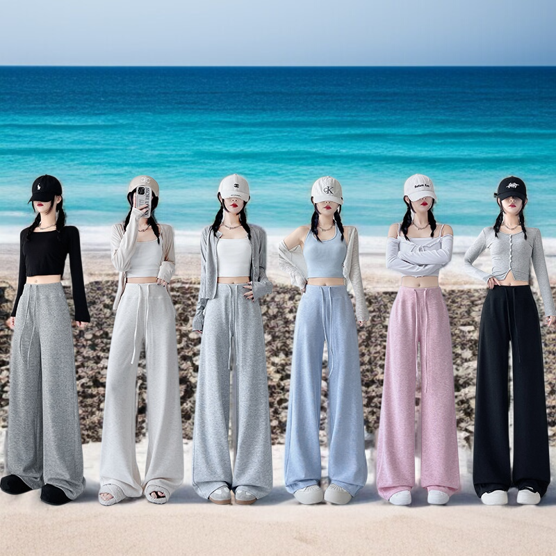 쁘띠 스타일의 와이드 팬츠 디테일 이미지