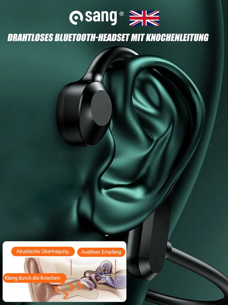 Drahtloses Bluetooth-Headset mit Knochenleitung
