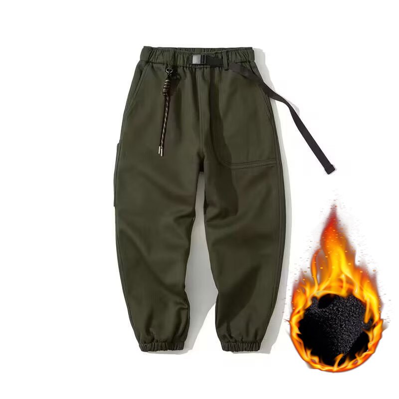 裾絞り裏ボアカーゴパンツ