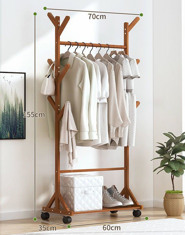 ブラウン・9本フック/幅60cm