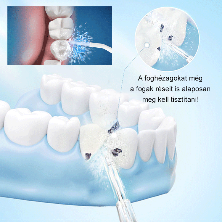 Hordozható elektromos fogkefe szájhigiéniai eszköz