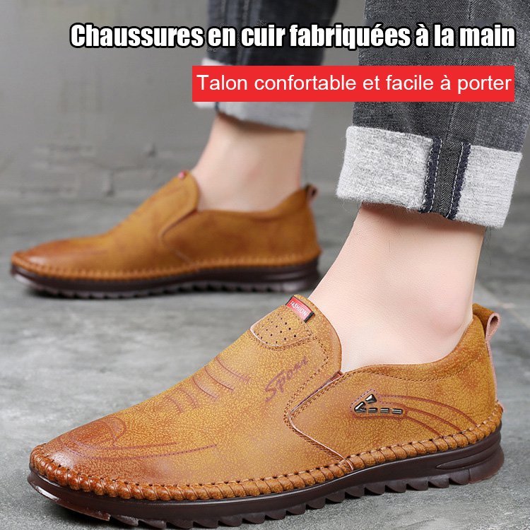 chaussures en cuir décontractées