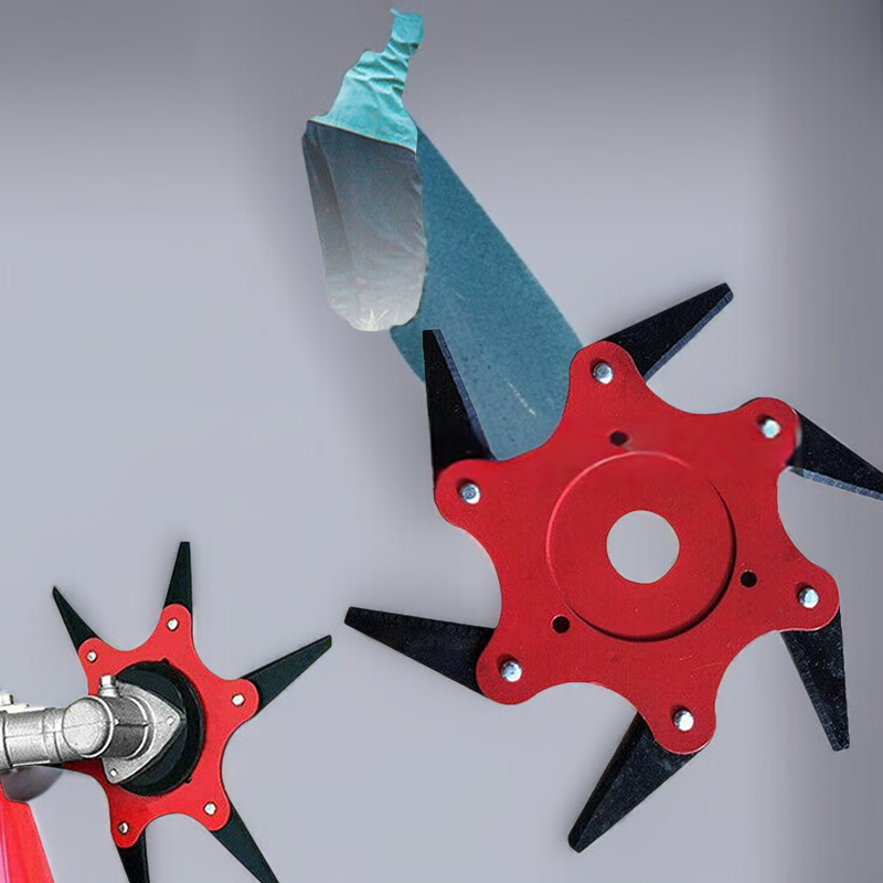 除草機の5枚刃ブレード詳細写真