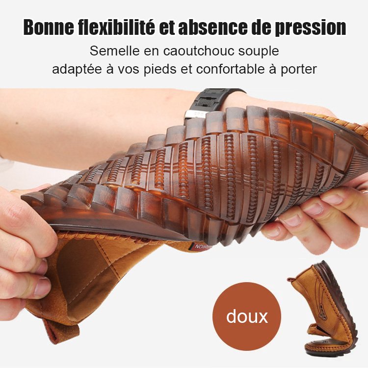 chaussures en cuir décontractées