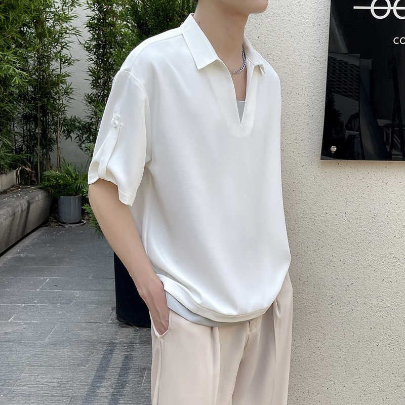 レイヤード風接触冷感半袖ポロシャツ