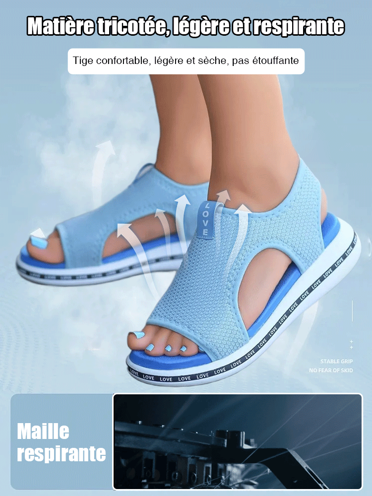 Sandales en maille orthopédique super douces