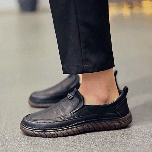 Bőr lágy talpú slip-on cipő