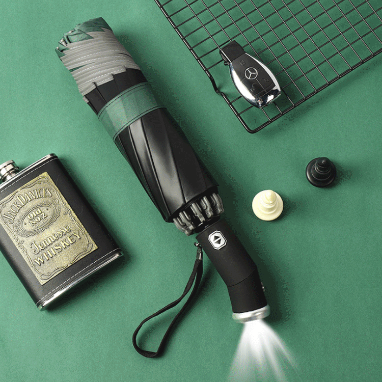  LEDライト逆折り自動開閉晴雨兼用傘