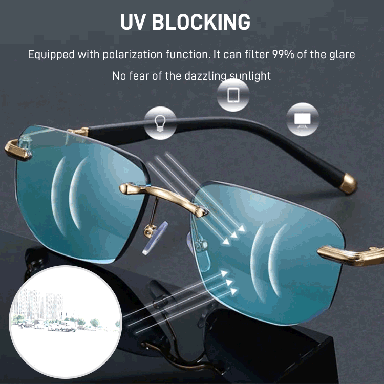 Diamond Frameless Fashion Reading Glasses