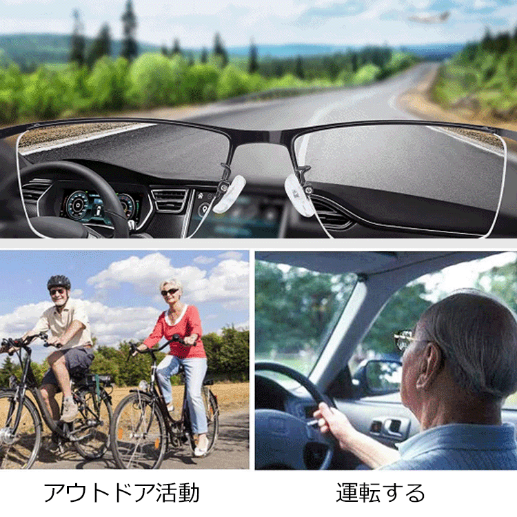 ドイツ輸入焦点変更ブルーライト防止老眼鏡