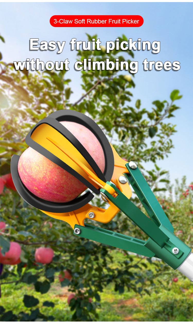 Easy-to-use fruit picker tool for garden and orchard