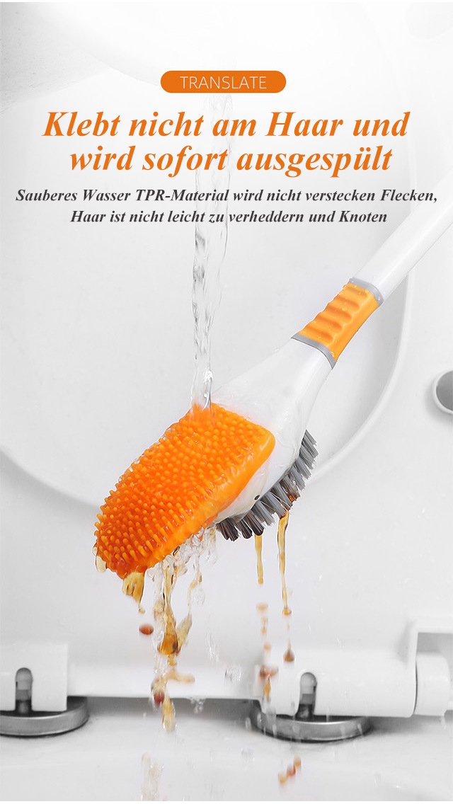 Langlebige Silikon WC-Bürste mit Wandhalter