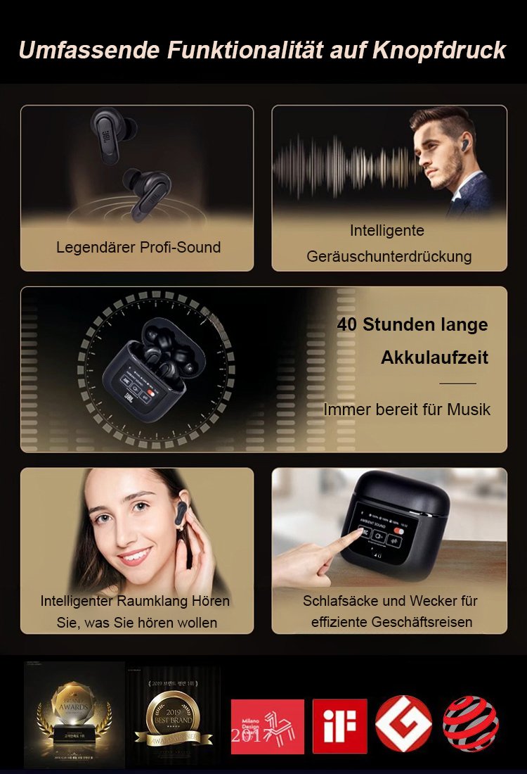 Vollfarb-Display Smart Active Noise Cancelling Bluetooth-Kopfhörer