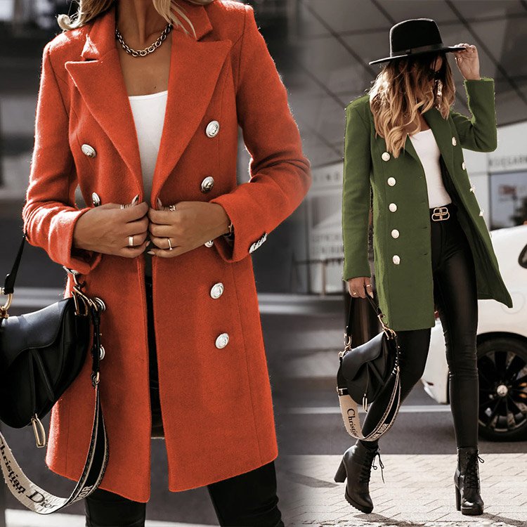 Blézergallérral kétsoros nizikabát