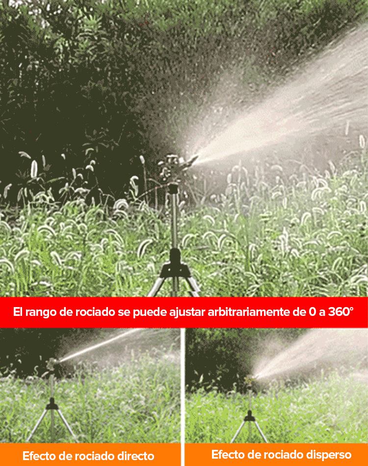 Aspersor de jardín ajustable en altura