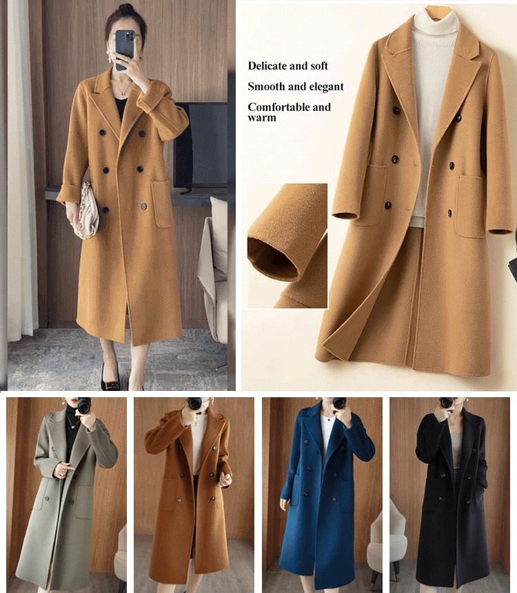 Mid-length woolen coat