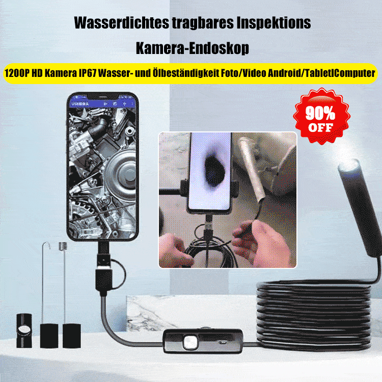 Wasserdichter tragbarer Inspektionsspiegel für Wartungsarbeiten