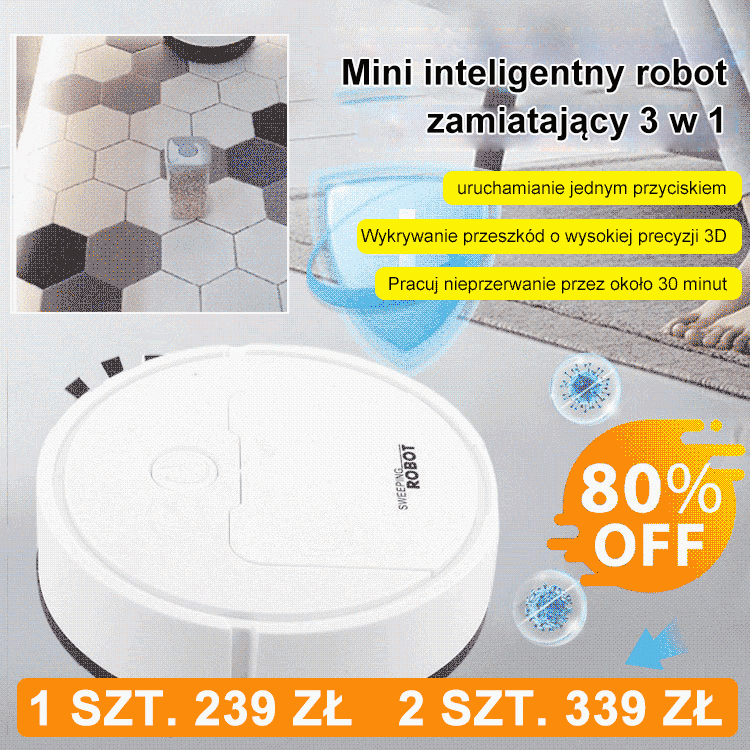 Mini inteligentny robot zamiatający 3 w 1