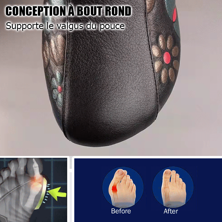 Bottes courtes style ethnique bottes Martin talon épais bout rond talon moyen chaussures maman