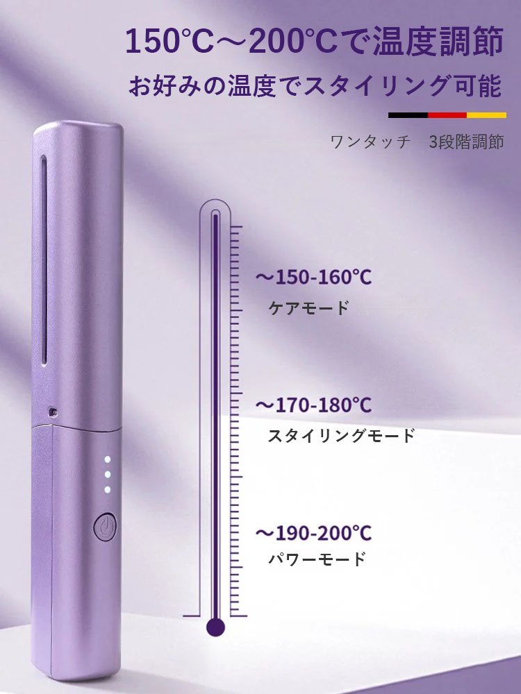 [時短でストレートヘア]  マイナスイオン搭載ヒートブラシ