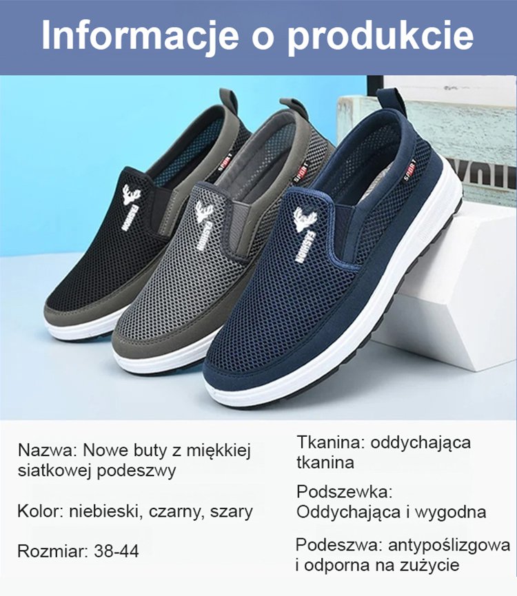 Letnie buty dla taty z miękką podeszwą