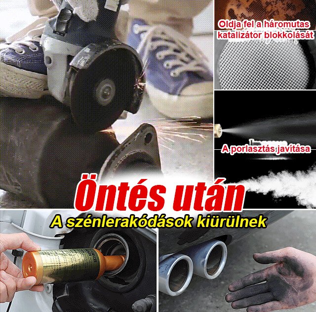 Motor, üzemanyag és kipufogó rendszer tisztítószere