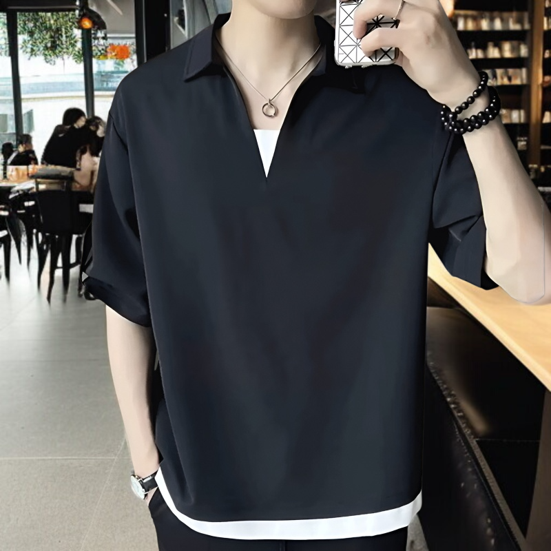 아이스 레깅스 소재 남성 반팔 티셔츠 디테일