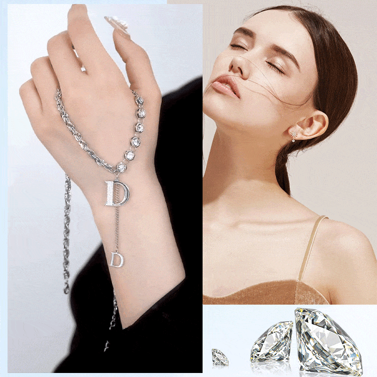 Luxury Niche Design Letter D Collarbone Necklace