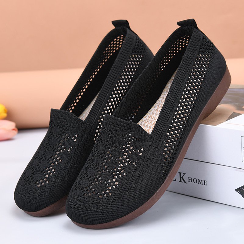 Soft sole shallow mouth one foot stirrup casual shoes