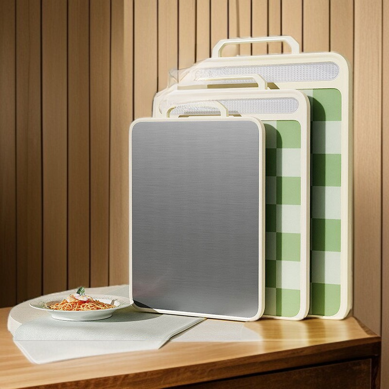 항균 스테인리스 양면 도마 전체 모습