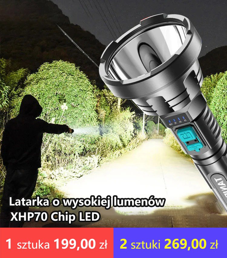 Wodoodporna latarka LED