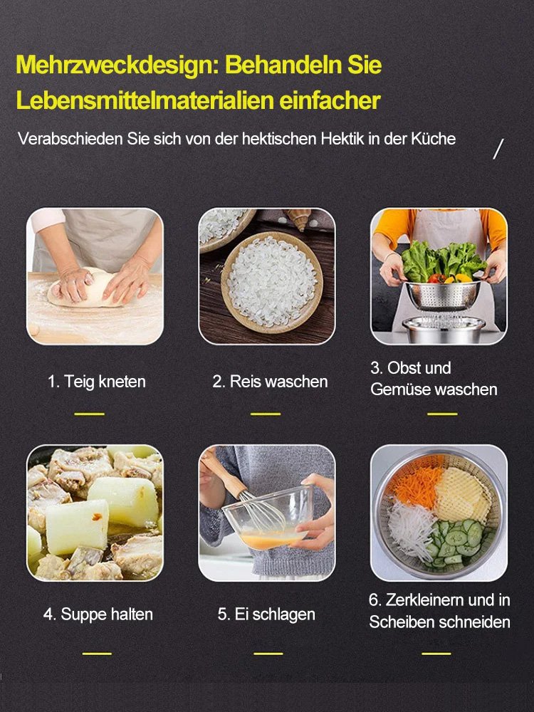 Reibenbecken, dreiteiliges Set