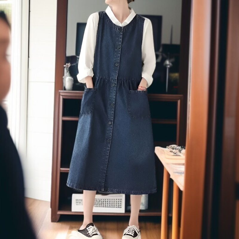 편안한 통통 Mm 데님 원피스 디테일