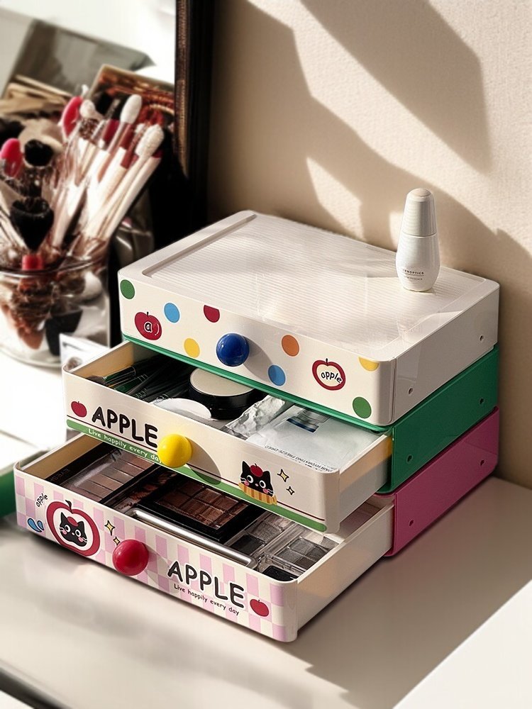 ドーパミン デスクトップ収納ボックス 引き出し収納ボックス 大容量 雑貨整理ボックス 多機能デスク収納ボックス 化粧品収納ラック
