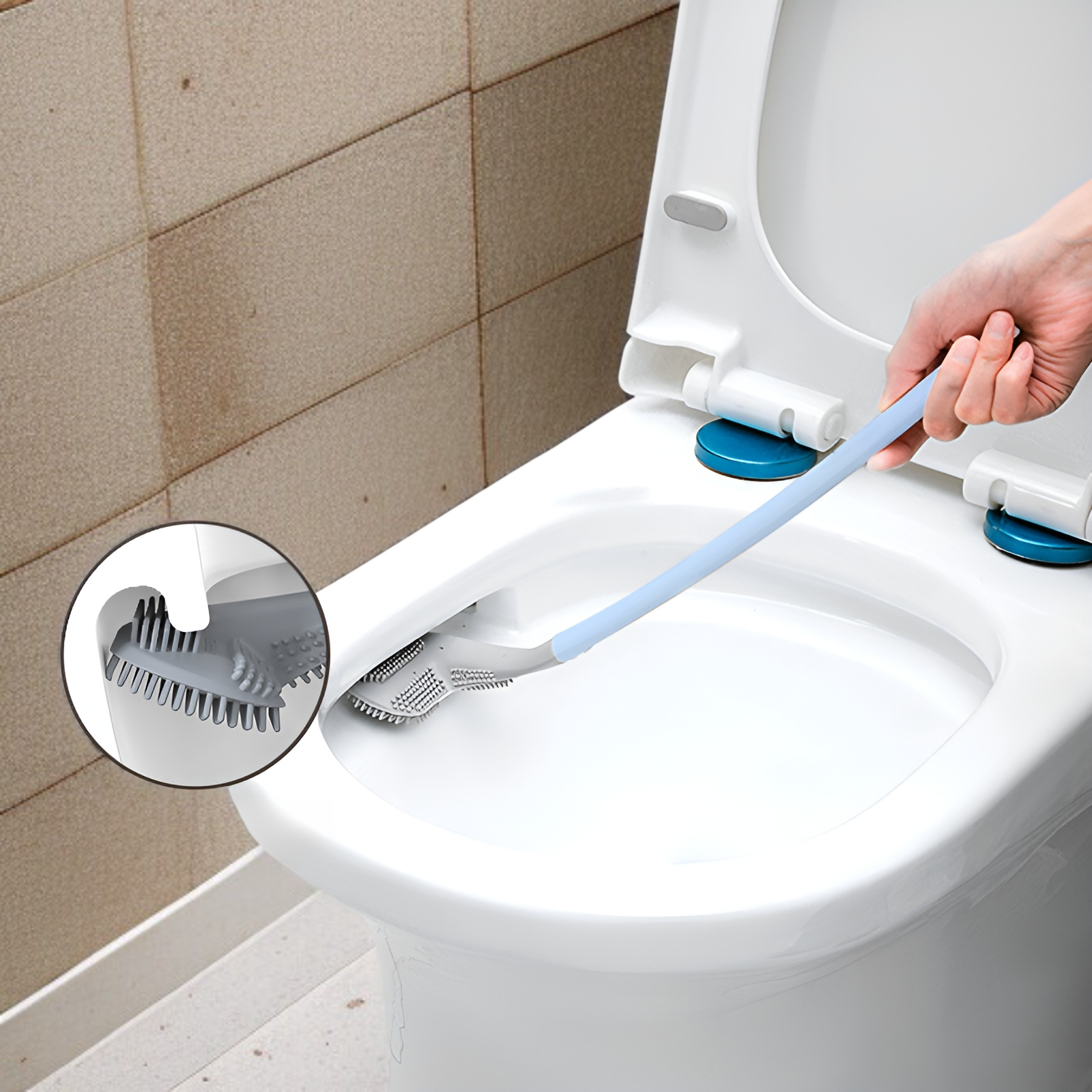 ケース付きおしゃれトイレブラシの全体画像