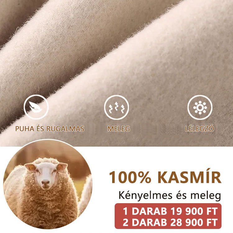 Női fordítható kasmír kabát