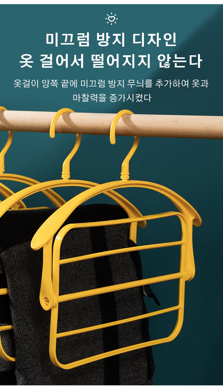옷장 정리에 최적화된 다기능 옷걸이